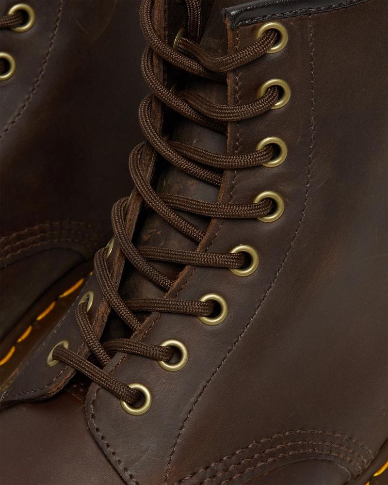 Dr Martens 1460 Crazy Horse Læder Snørestøvler Herre Brune | DK 505WNB